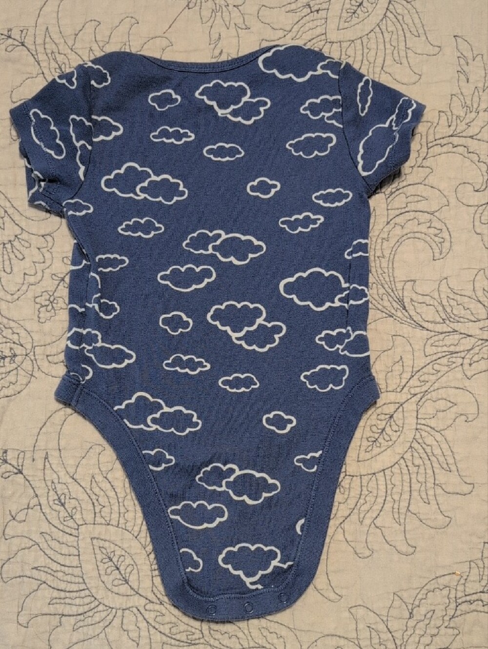 Old Navy Baby Short Sleeve Bodysuit Set - Blue Cloud, Navy, White, Yellow - Picture 4 of 10